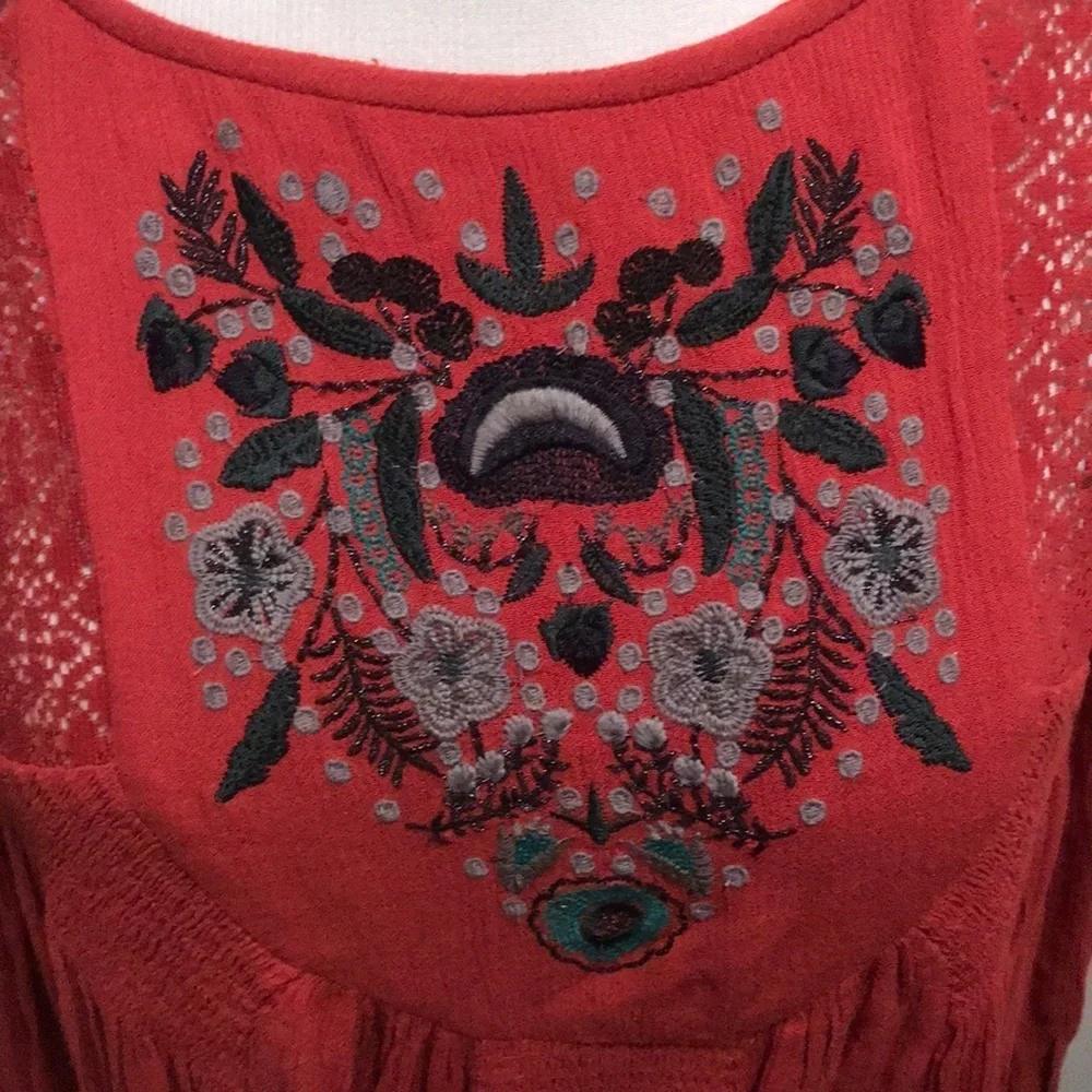 SALE New Free People embroidered Moya Mohave dress sz S